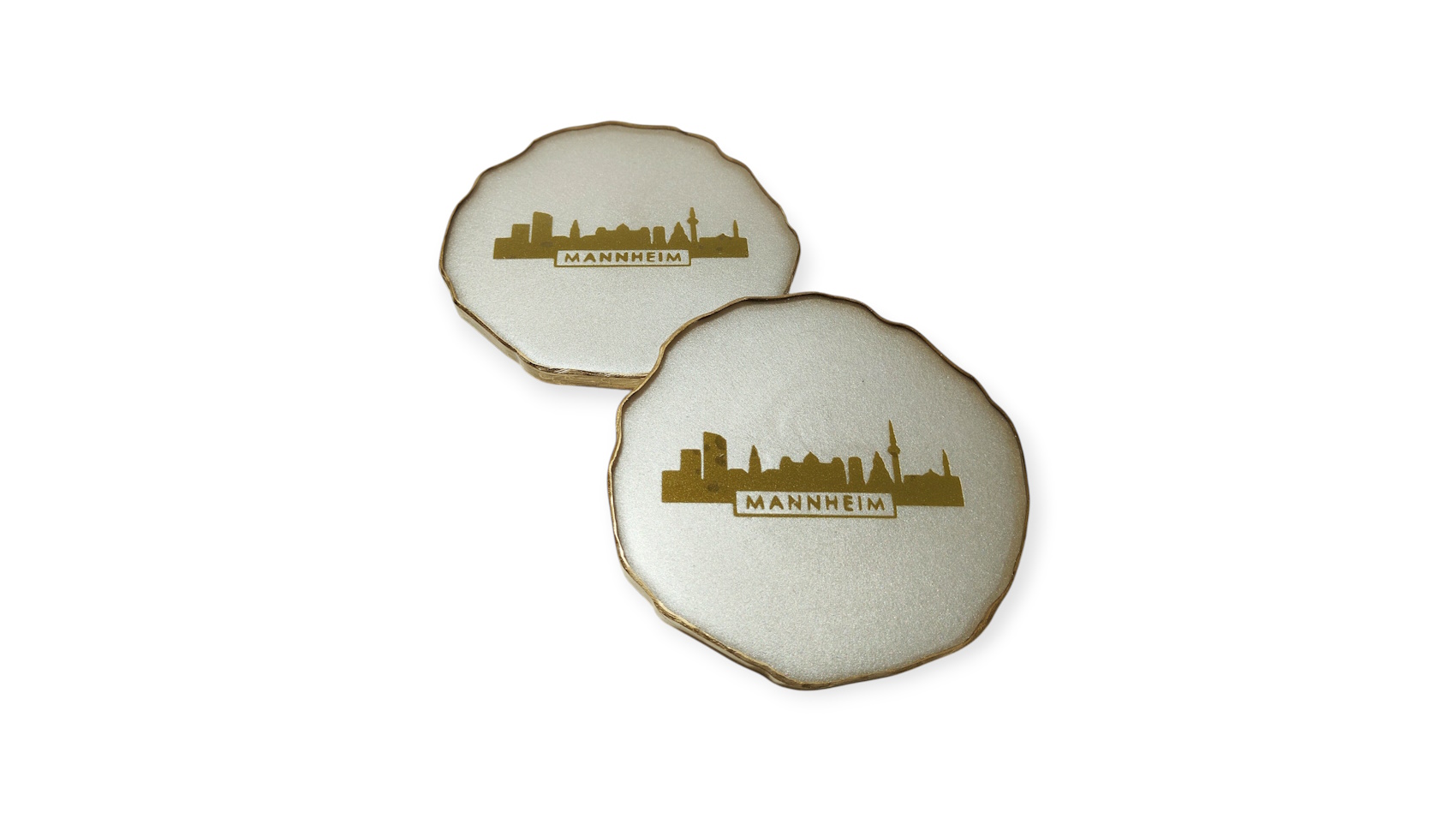 Resin Untersetzer Mannheim Skyline - verschiedene Farben