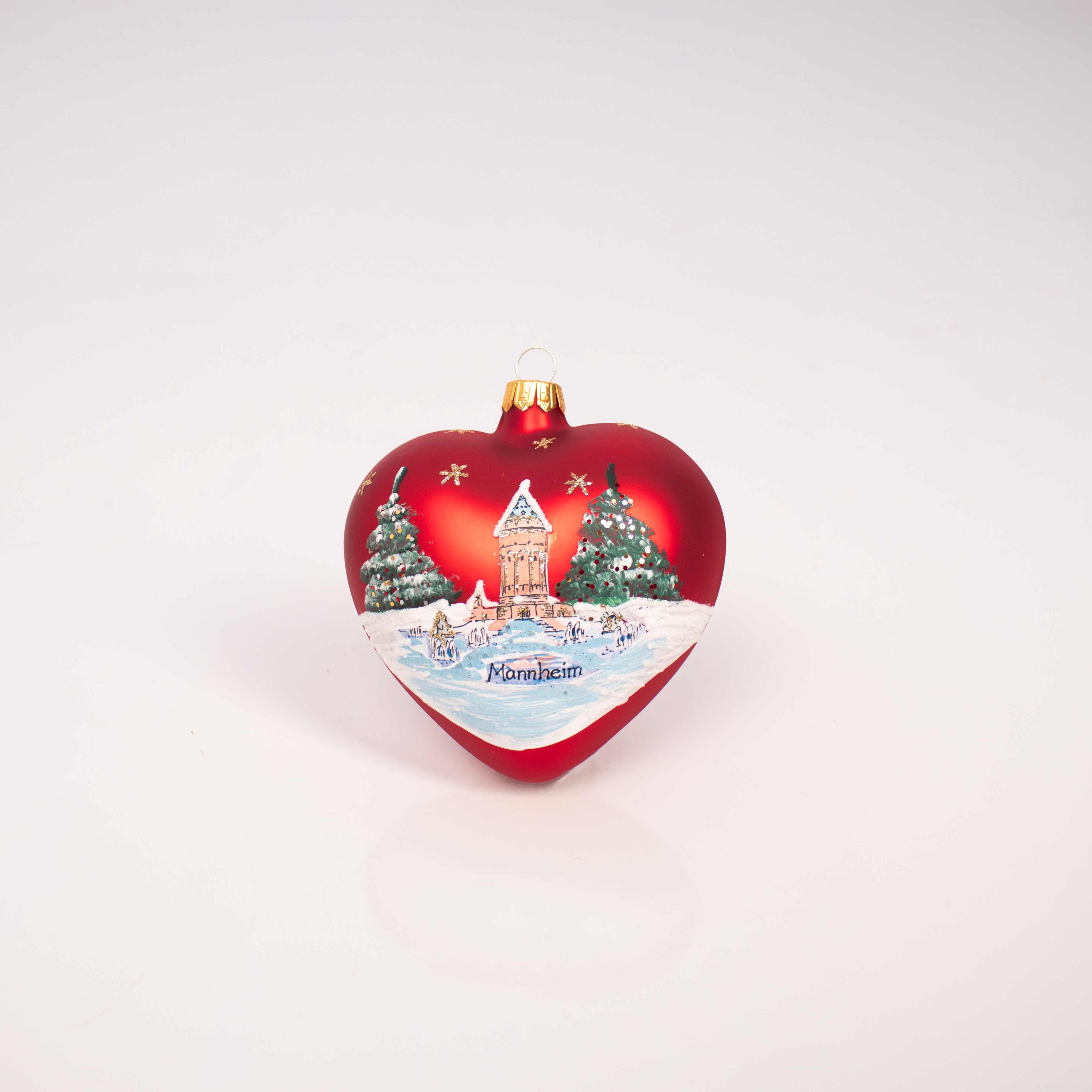 Weihnachtsherz Mannheim Wasserturm