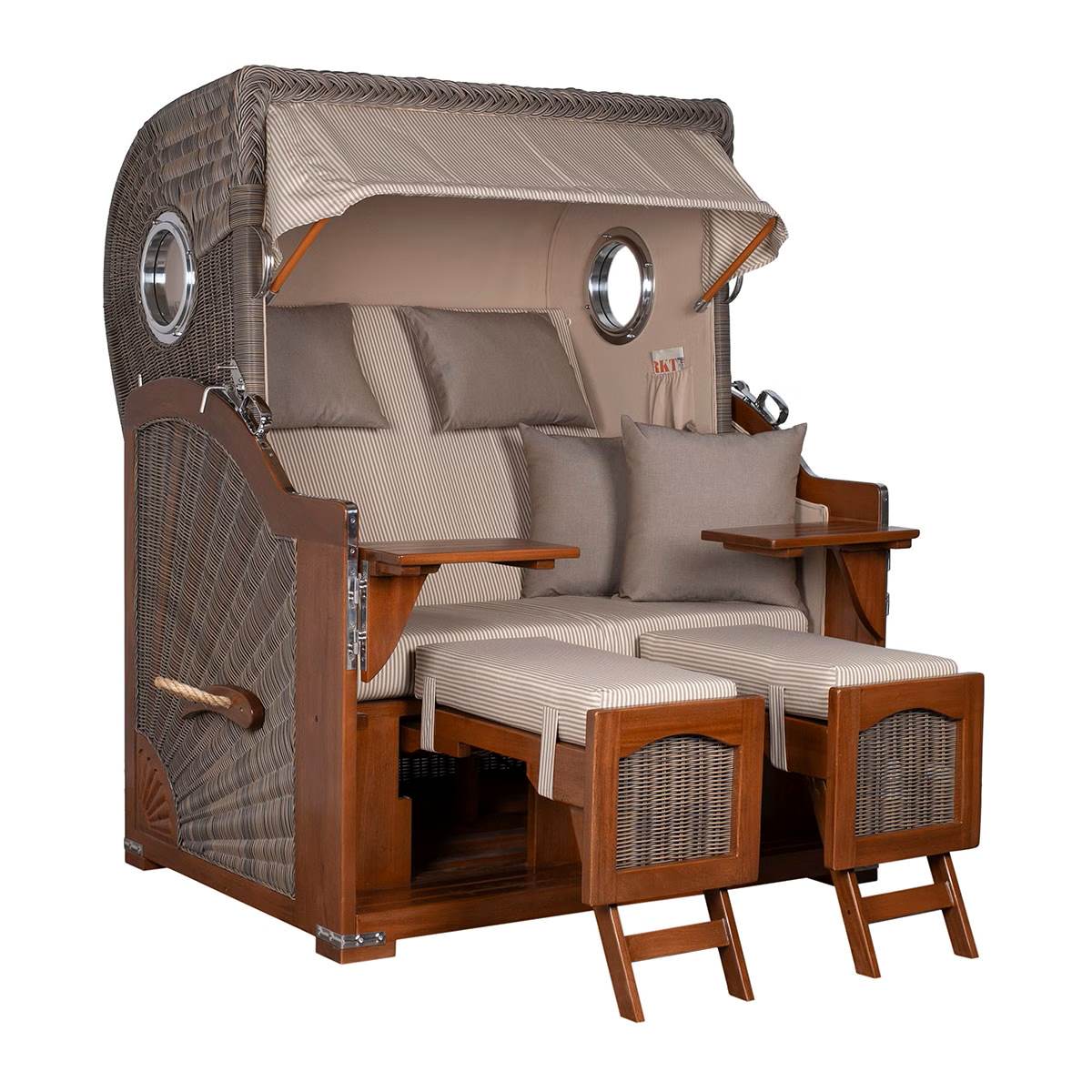 Strandkorb DÜNE Mahagoni 2-Sitzer