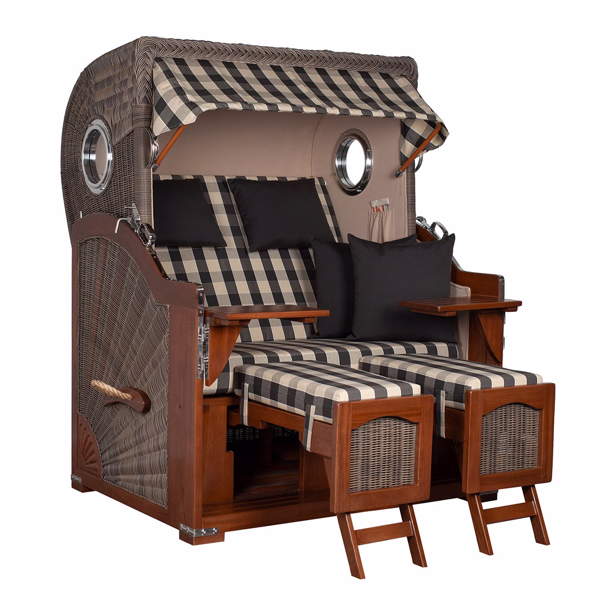 Strandkorb DÜNE Mahagoni 2-Sitzer