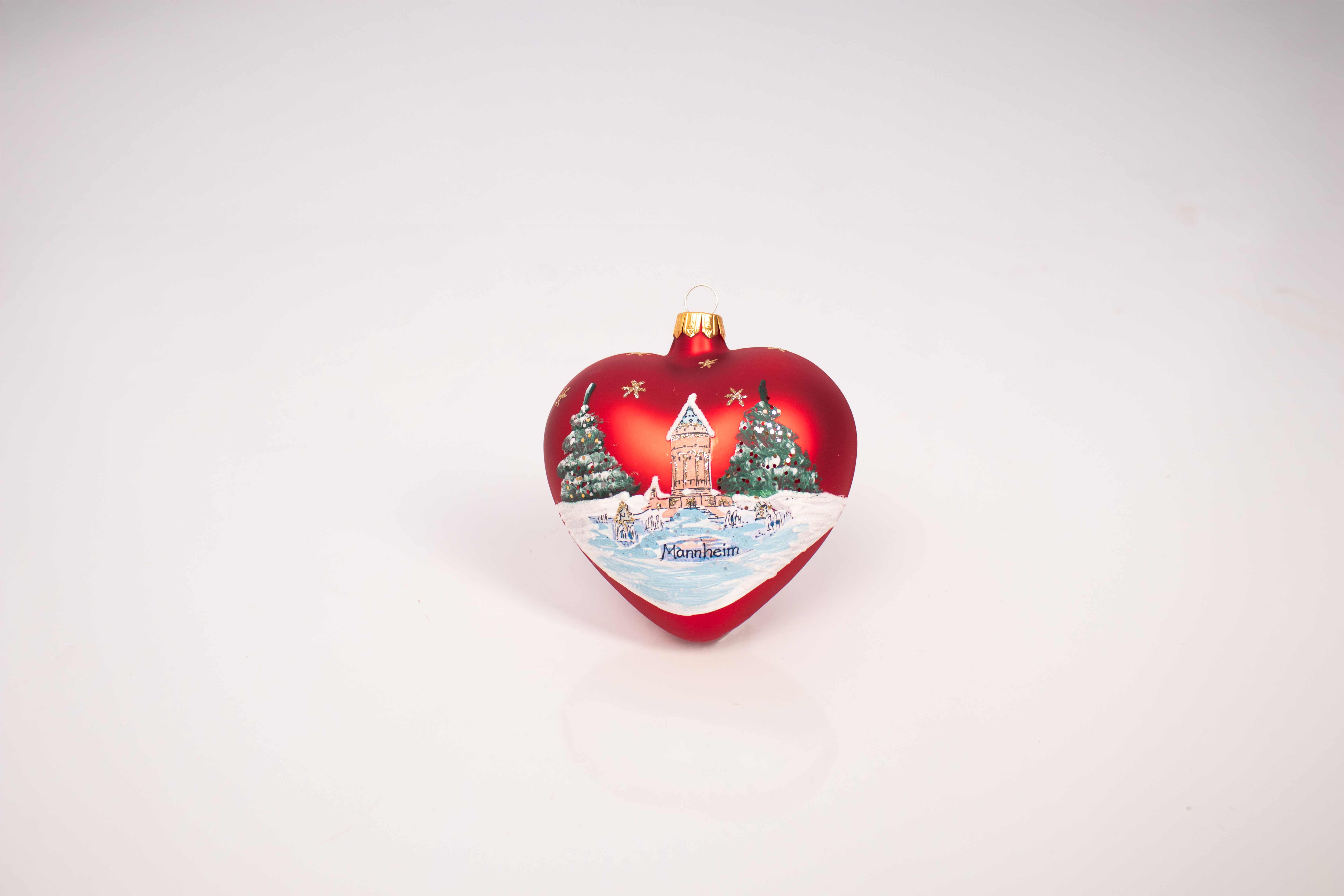 Weihnachtsherz Mannheim Wasserturm