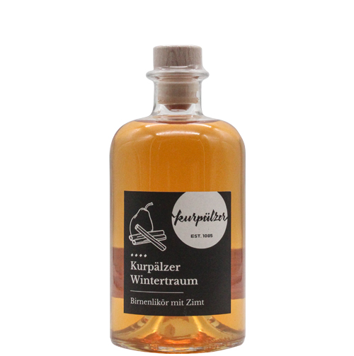 Kurpälzer Wintertraum: Birnenlikör mit Zimt - 0,5 l