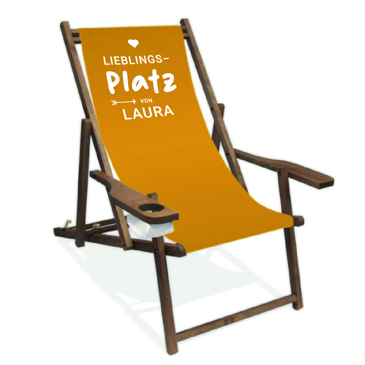 Personalisierter Liegestuhl Cultus "Lieblingsplatz von"