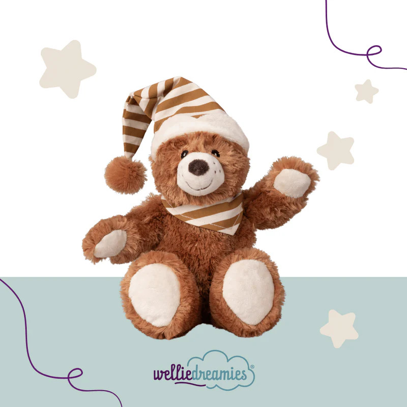 Schlafbär mit Zirbenfüllung – Kuscheltier zur Beruhigung