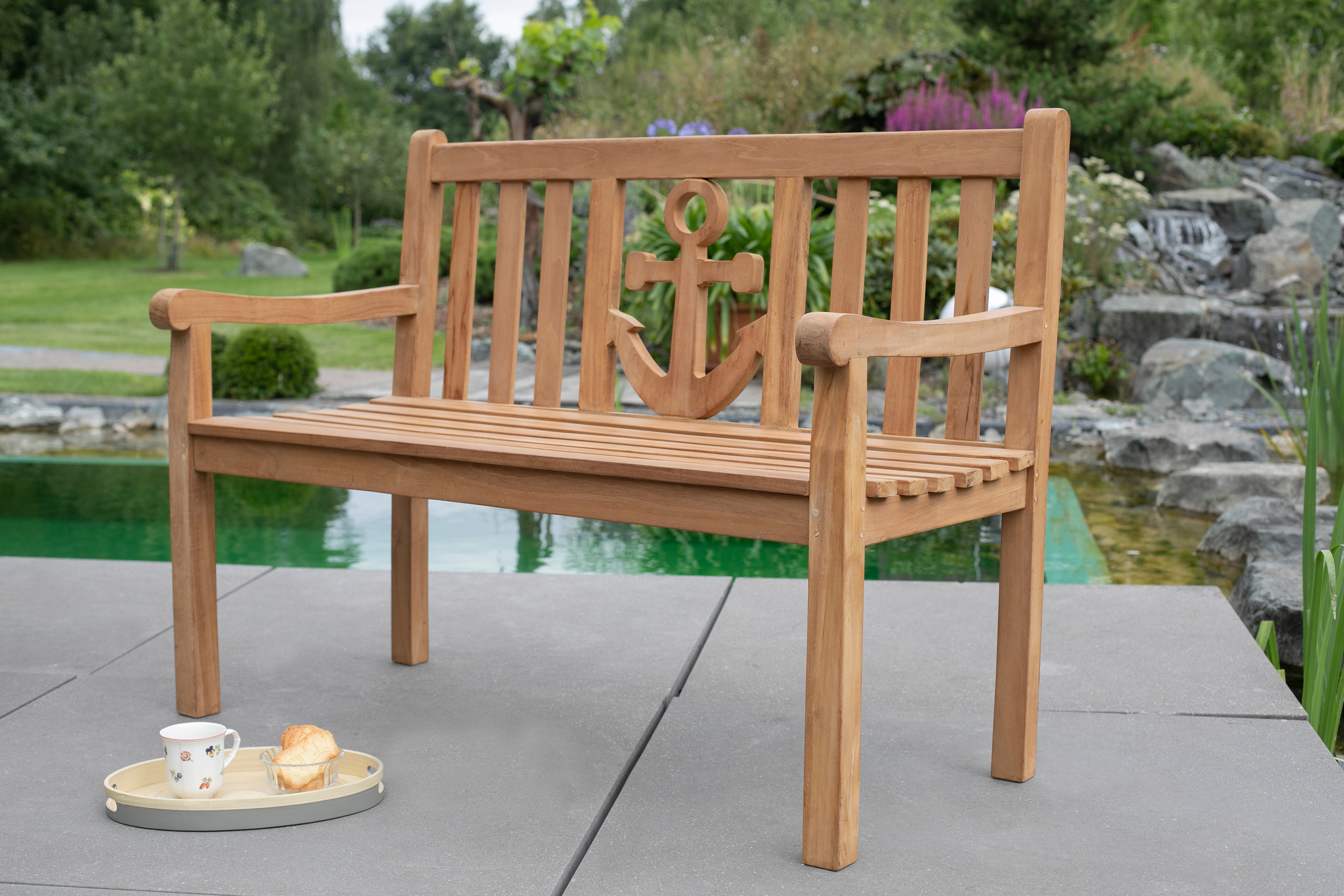 Teak-Gartenbank Anker