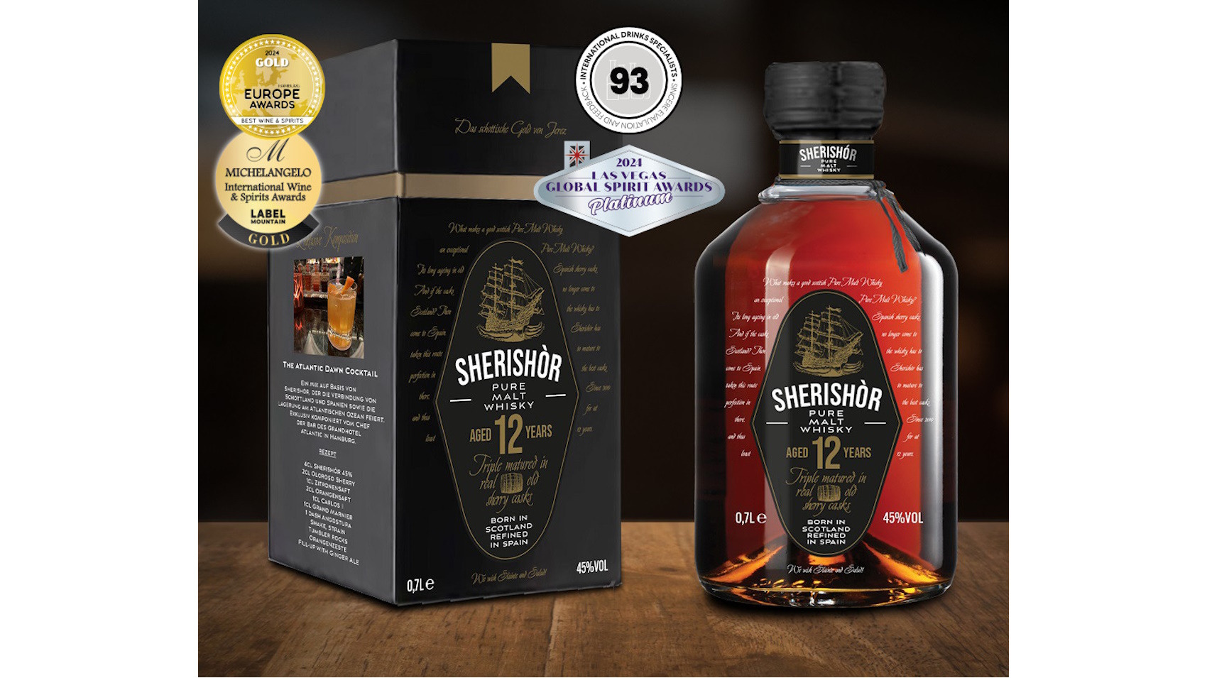 SHERISHÒR 45% Pure Malt Whisky 12 Jahre