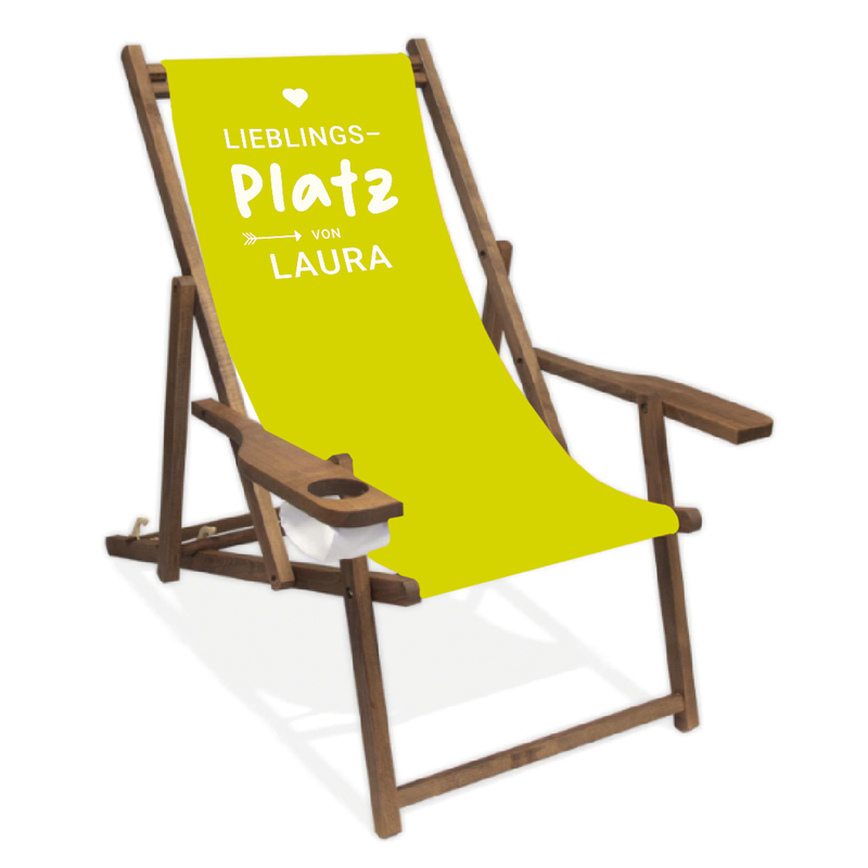 Personalisierter Liegestuhl Cultus "Lieblingsplatz von"